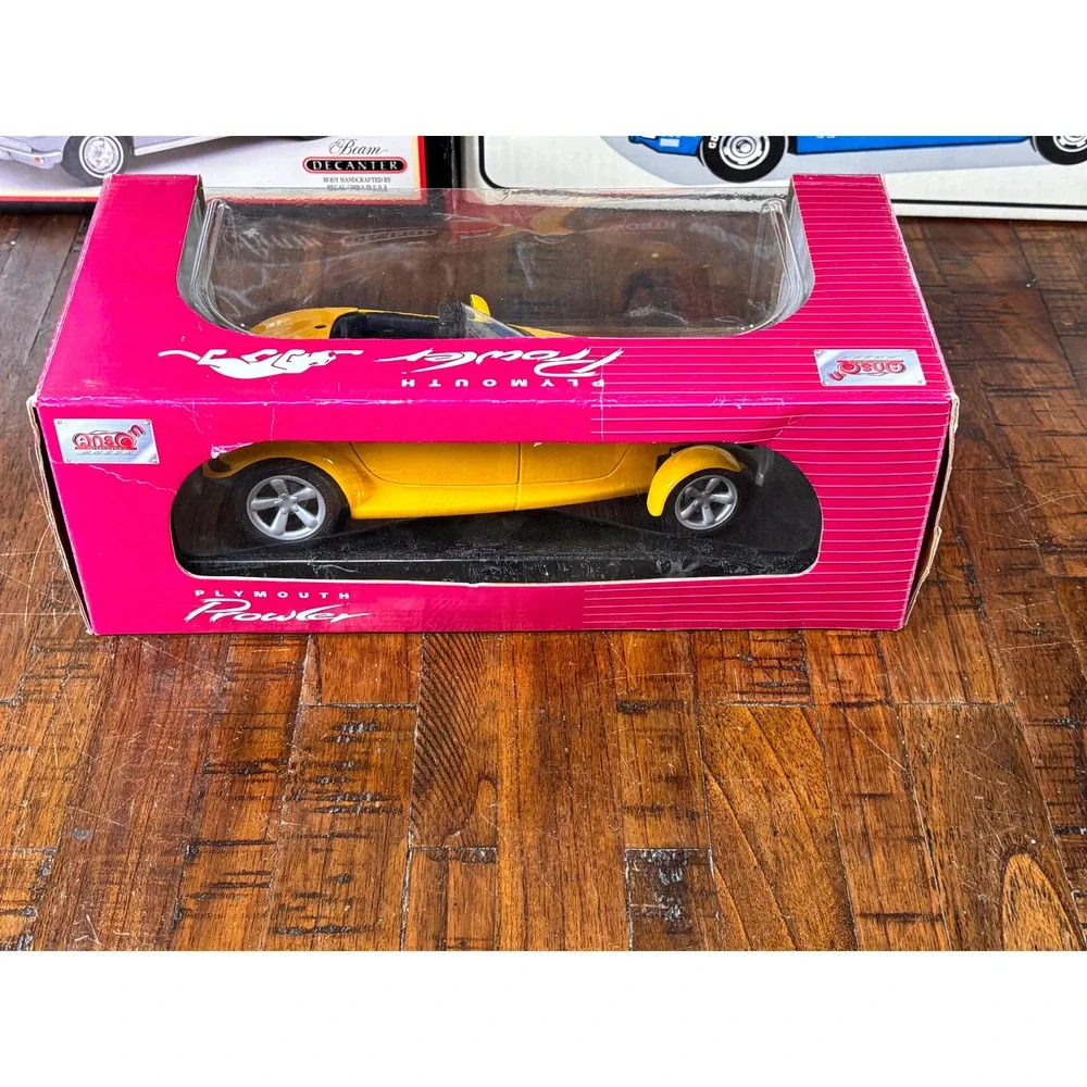 Anson Yellow Plymouth Prowler Die Cast 1:18 Scale Vehicle #30331 Hot Rod Car New